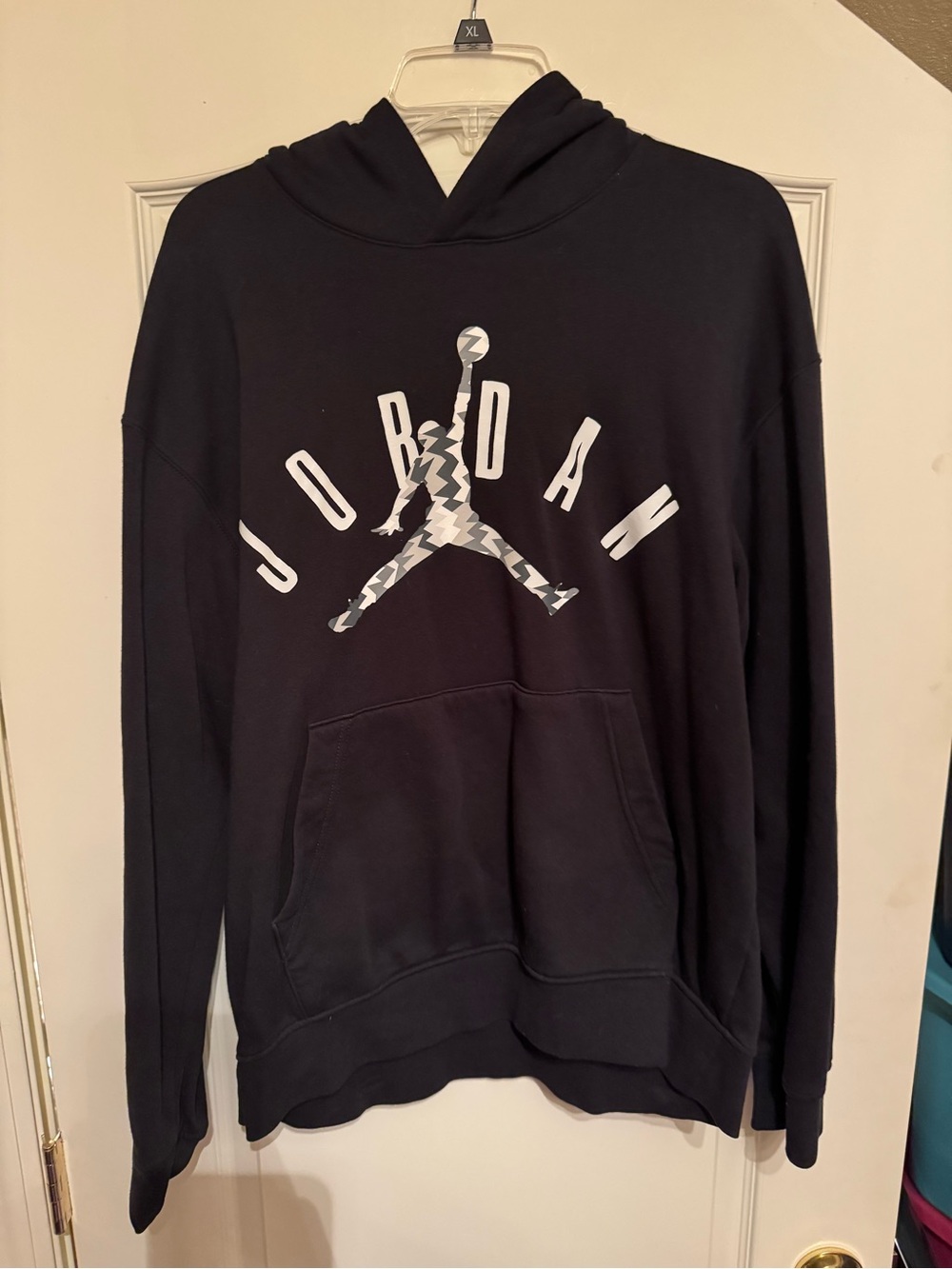 Jordan Flight MVP Graphic Fleece Pullover Black Hoodie Size Large